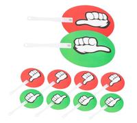 DIYEAH Paletas De Votación Reutilizables 24x15 Cm Para Aula y Eventos Escolares Multifuncionales De Plástico Verde y Rojo Para Evaluación y Votación Docente