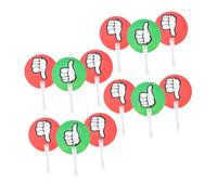 DIYEAH Paletas De Votación Reutilizables Para Aula 24x15 Cm, Herramientas De Votación Sí No y Verdadero/falso, Paletas Comunicación Estudiantil Verde y Rojo Para Actividades Educativas