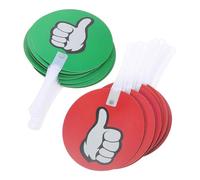 DIYEAH Paletas de Votación Reutilizables para Aula 30 Unidades 24X15 CM Plástico Resistente Colores Verde y Rojo Junta de Votación Escolar para Actividades y Evaluaciones Docentes