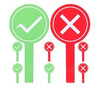 DIYEAH Paletas de Votación Rojo y Verde 8 Piezas para Aula Tableros de Respuesta Verdadero o Falso Tarjetas Portátiles para Juego y Evaluación Educativa