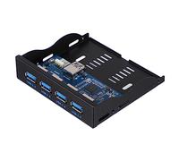 DIYEAH Panel Frontal USB Computadora Bahía de Disquete Multifuncional Componente de Computadora Concentrador USB Metálico Interno para Montaje Panel Frontal