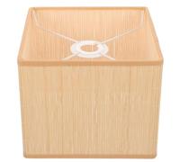 DIYEAH Pantalla de Lámpara de Bambú Tejido, Cubierta de Lámpara Colgante, Khaki, para Portalámparas E27/e14, Estructura Estable, Protege los Ojos, Estilo Rústico, para Bares y Entradas