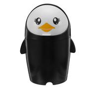DIYEAH Papelera De Escritorio Con Tapa Mini Papelera De Mesa En Forma De PingüIno Contenedor De Sobremesa Lindo Y Compacto Para Oficina Dormitorio Cocina
