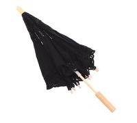 DIYEAH Paraguas Decorativo de Encaje Grande para Fotografía, Sombrilla de Velo de Novia Blanca de Algodón, Accesorio para Baile Infantil y Sesiones Fotográficas, Paraguas Elegante