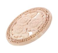 DIYEAH Parche De Disco De Madera Tallada Estilo Europeo Decoración De Muebles DIY Aplique Sin Pintar para Muebles y Armarios para Salas De Estar