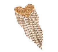 DIYEAH Parche Termoadhesivo Corazón con Strass y Borla de Cadena Accesorio Decorativo para Ropa Sombreros Bolsos y Pantalones Parche Bordado para Reparación y Personalización