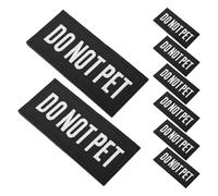 DIYEAH Parches Bordados para Arnés de Perros de Servicio 8 Unidades Señal de No Acariciar para Chalecos de Entrenamiento de Perros Guía Accesorios Visibles para Adiestramiento y