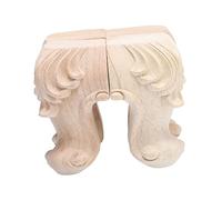 DIYEAH Patas De Madera para Muebles De Estilo Europeo Decorativas y Talladas 4 Piezas 100% Madera Maciza Patrones Originales Fáciles De Instalar Repuesto para Sofás y Mesas