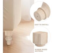 DIYEAH Patas Redondas para Mesa de Centro de Madera Maciza sin Terminar Patas de Sofá Torneadas de 6X15 CM Balaustres Decorativos para Muebles Rústicos Repuesto Versátil para