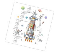 DIYEAH Pegatina de Pared Creativa y Calcomanía de Nave Espacial para Dormitorio Infantil, Diseño de Astronauta, Pvc Fácil de Limpiar, Escala Precisa, Decoración Infantil para Guardería