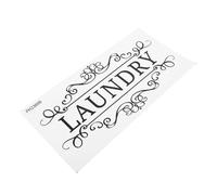 DIYEAH Pegatina para Decoración Extraíble Letras Cuarto o Claras de Fácil Color Negro de Pvc, Adhesivo Puerta Lavandería de Lavado Tintorería