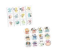 DIYEAH Pegatinas de Logros Pegatinas Mensuales para Bebés Conmemorativas para Recién Nacidos para Fotos de Desarrollo de Bebés y Decoración de Mes