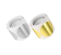 DIYEAH Pegatinas De Sello Dorado y Plateado 2 Rollos, Etiquetas Redondas Adhesivas Relieve, Bordes Dentados Para Sobres y Certificaciones, Uso Multiusos En Oficina, Manualidades y Eventos