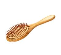 DIYEAH Peine de Bambú Cojín Antiestático para Masaje Capilar, Peine de Madera Natural Puntas Redondeadas, Cepillo para Cuero Cabelludo y Cuidado del Cabello, Color Madera Natural