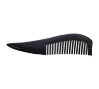 DIYEAH Peine de Cuerno de Búfalo Negro 17-19 Cm Mango para Masaje Capilar, Peine de Dientes Finos Anticaída y Antiestático Adecuado Hogar y Cuidado del Cabello