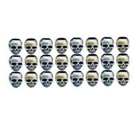 DIYEAH Perlas De Esqueleto Gargantilla De Conchas Telar Collar Titular Rosario Encanto Decoración De Calavera De Halloween Eras Equipo Letras De Cuentas Cuproníquel 6 Piezas X 4
