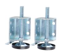 DIYEAH Pies De Nivel De Armario Ajustables Tornillos para Muebles De Acero, Nivelador De Patas De Gabinete Protección del Suelo, Soporte Multidireccional para Mesas y Estanterías, 2 Pares