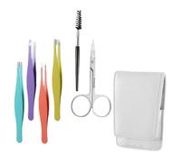 DIYEAH Pinza para Cejas de Acero Inoxidable, Diseño Ergonómico Compacto, Funda Protectora, para Mujeres, Kit de Cuidado de Cejas