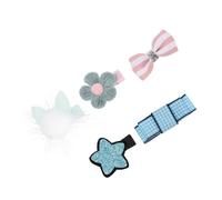 DIYEAH Pinzas Pelo de Perro y Gato 5 Piezas de Horquillas Decorativas con Adorno Azul Accesorios Delicados para Mascotas Pequeñas Diademas Cómodas para Uso Diario y Fiestas