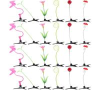 DIYEAH Pinzas Pelo Diseño de Plantas 24 Unidades, Accesorios Cabello para Niñas y Mujeres, Clips Decorativos Kawaii, Ideales para Cabello Fino y Uso Diario Estilo Estilo Aleatorio