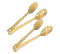 DIYEAH Pinzas Profesionales para Bolsitas de Té de Acero Inoxidable Doradas, 2 Piezas Ligeras y Ergonómicas para Cocina y Barbacoa