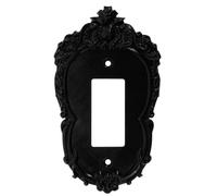 DIYEAH Placa de interruptor gótica victoriana - Placa de interruptor barroca negra decorativa - Panel de pared para individual - Decoración para el hogar, sala de estar y dormitorio