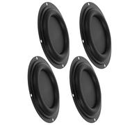 DIYEAH Placa de Vibración Pasiva para Subwoofer 4 Piezas 105 MM Redonda Placa de Goma para Altavoz de Graves Coche Accesorio Repuesto Radiador Pasivo para Sistema de Audio Automotriz