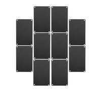 DIYEAH Placas Metálicas de Aluminio Anodizado Negro 150X100 MM 10 Unidades 05 MM Grosor Letreros en Blanco para Grabado Señalización Industrial y Hotelera Placas