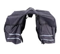 DIYEAH Poliéster Bolsa para Bicicleta Trasera Gran Capacidad 25l, Negro | Compartimento Principal y Bolsillos Laterales, Fácil de Instalar o Quitar, para Ciclistas de Ruta y Trayectos Urbanos