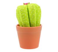 DIYEAH Porta Alfileres de Cactus Base de Maceta Confiable, Diseño Realista y Patrón de Puntos, Accesorio Versátil para Agujas de Bordado y Acolchado en Estudio de Costura