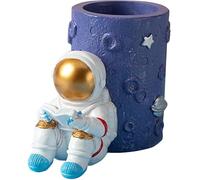 DIYEAH Portalápices Portalápices Astronauta Suministros Oficina Decoración astronauta Tarro de lápices para niños Mejora Soporte Soporte Gadget Organizador de bolígrafo Espacio Resina