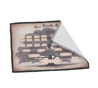 DIYEAH Póster De Árbol Genealógico 36x24 Cm Tela De Lienzo Rellenable Gráfico Registrado Genealogía Para Decoración Del Hogar y Trabajo Familiar Personalizable