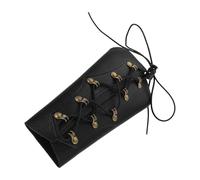 DIYEAH Protector de Brazo para Tiro Ajustable de Piel Sintética PU Negro, Manga de Protección para Antebrazo Ligera y Transpirable, Equipo de Protección y Actividades al Aire Libre