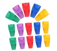 DIYEAH Protectores de Conectores de Cable Ethernet para Redes Cat5 Cat6 Cat7, Gestión de Cables para Informática, Cubiertas Protectoras de PVC Multicolor, 50 Unidades, Color Aleatorio