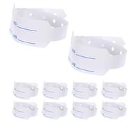 DIYEAH Pulseras de Identificación Médica Hospitalaria para Adultos 100 Unidades Tamaño Ajustable Material PVC Resistente al Agua y Manchas Pulseras de Enfermería para Uso