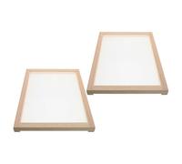 DIYEAH Red de Secado Apilable de Madera 2 Piezas, Rejilla para Secar Hierbas y Plantas Medicinales, Malla Ventilada para Secado de Té, Frutas y Verduras, Tendedero para Uso en Cocina