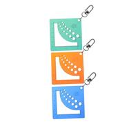 DIYEAH Regla de Medición Portátil para Agujas de Tejer 3 Piezas Acrílico Transparente con Llavero Calibrador de Ganchillo Multicolor Naranja Verde y Azul Herramienta Precisa para