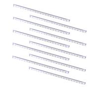 DIYEAH Regla Triangular Transparente De 20 Cm, Regla De Escala De Plástico, Set De 10 Unidades para Dibujo y Medición Escolar, Herramienta Didáctica para Estudiantes