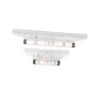 DIYEAH Reglas Paralelas De Plástico Transparente 30cm 15cm, Reglas De Rodillo para Dibujo De Precisión, Medición Multipropósito, Ideales para Estudiantes, Oficina y Profesionales del Diseño