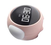 DIYEAH Reloj Despertador Digital para Pantalla LED Alarma Dual Luz Nocturna Inteligente y Control por Voz Recargable con Batería de Larga Duración para Habitación Infantil Rosa