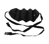 DIYEAH Reposapiés para Avión Hamaca para Pies De Viaje Ajustable De Poliéster Negro Colgador Cómodo para Oficina Avión Tren y Hogar