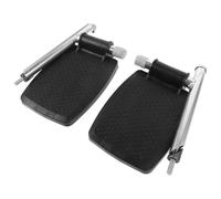 DIYEAH Reposapiés para Silla de Ruedas, Par de Pedales Metálicos Plegables Plataforma de Plástico Abs Antideslizante y Resistente al Desgaste para Uso Médico y Movilidad Diaria