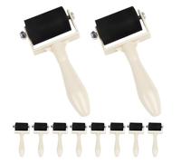 DIYEAH Rodillo de Goma para Impresión de Tinta 10 Piezas, Herramienta de Brayer para Pintura Artística, Tamaño Infantil, Adecuado para Manualidades y Grabado Creativo