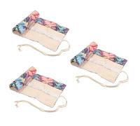 DIYEAH Rollo De 3 Piezas Estuche Bolsa para Bolígrafos Porta Lápices De Colores Bolígrafos De Colores Bolsa De Lona Bolsa De Lapices Lienzo Titular De La Pluma Alta Capacidad