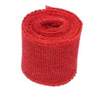 DIYEAH Rollo De Cinta De Arpillera De Yute Grueso De 2 M De Largo Y 6 Cm De Ancho Para Decoraciones Navideñas Rojas