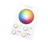 DIYEAH Rueda De Para Psicología Del Color Cartel De Coordinación De Para Aprendizaje Eficaz Gráficos Claros Para Combinaciones Mejora Tus Habilidades Colorimetría Para Artistas y