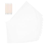 DIYEAH Set de Papel Carbón para Transferencia y Papel de Calco Vegetal con 5 Punzones de Doble Punta 12 Hojas Transparentes para Calcar sobre Madera Vidrio y Cerámica Adecuado para Arte