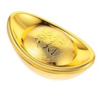 DIYEAH Simulado Chapado Yuanbao Chino Decoración Suerte Feng Shui Riqueza Buena Suerte