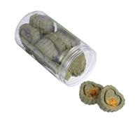DIYEAH Snacks Masticables para Hámster y Conejos, Galletas Molar de Pasto Verde Comestibles para Estimular el Interés Alimenticio, Cuidado Dental y Obsequio