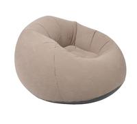 DIYEAH Sofá Inflable para Acampar Adulto Superficie Aterciopelada Antideslizante Diseño Estable y Portátil Sillón Hinchable Tipo Puff Color Café para Exteriores y Barbacoas